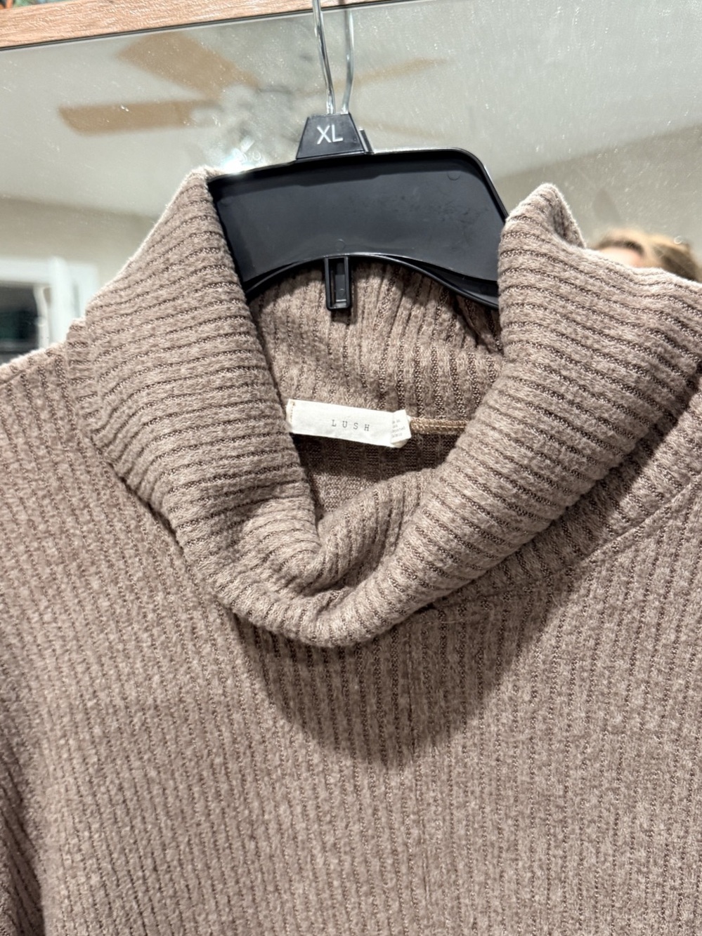 Lush Cowl Neck Sweater in Brown Size xs